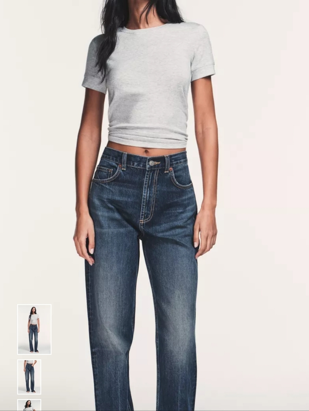 Zara Trf High Rise Wide Leg Jean Sz 31